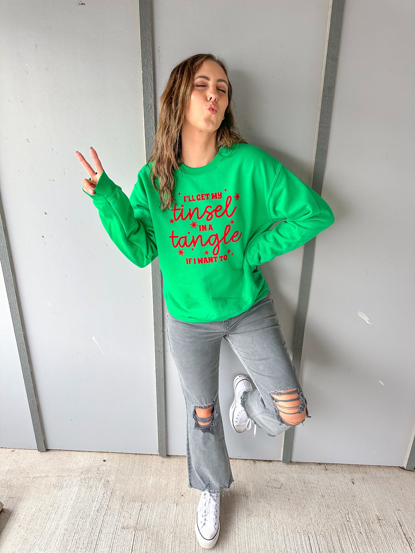 Tinsel In A Tangle Pullover