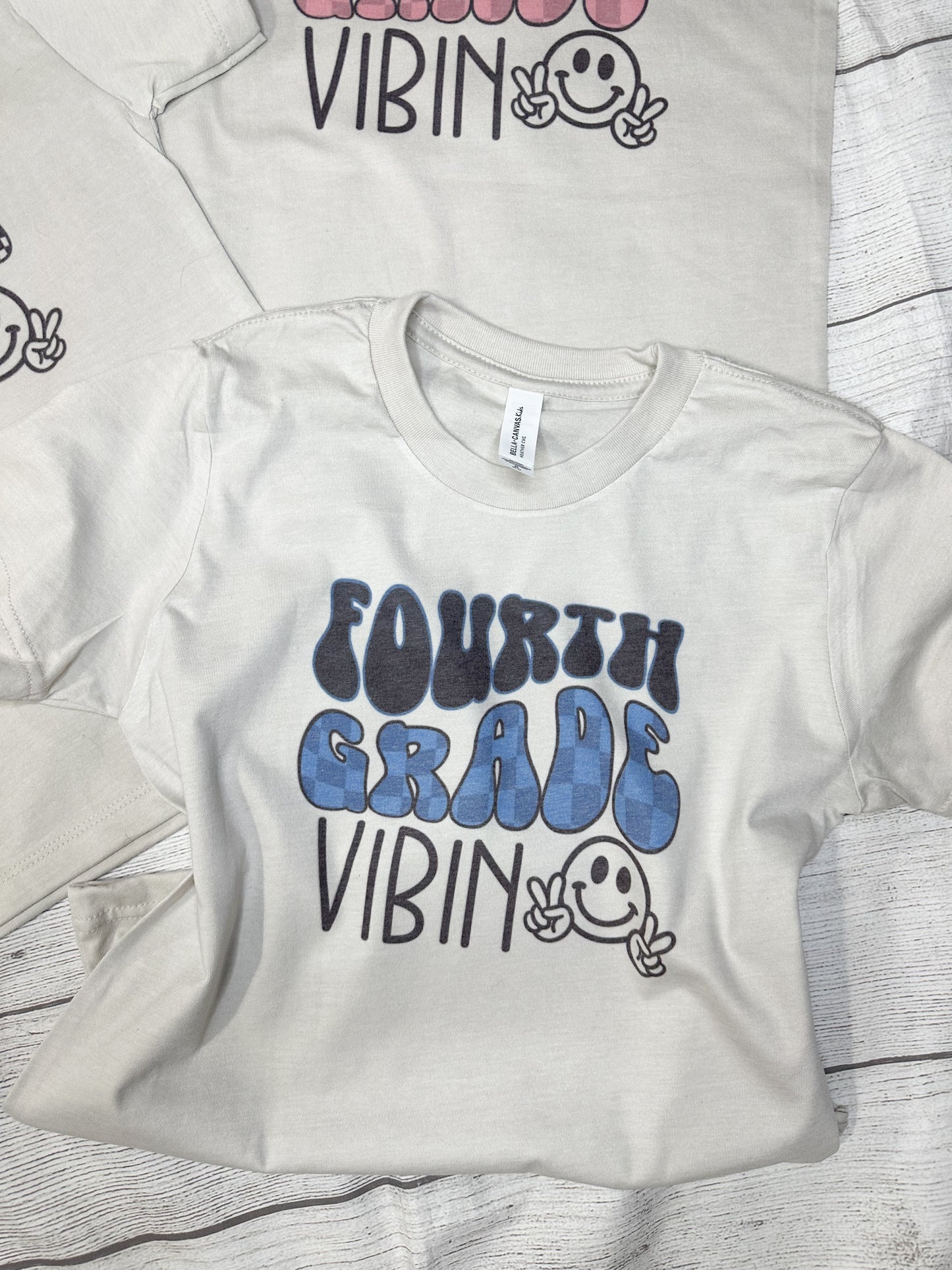 Fourth Grade Check-My-Vibe Tee