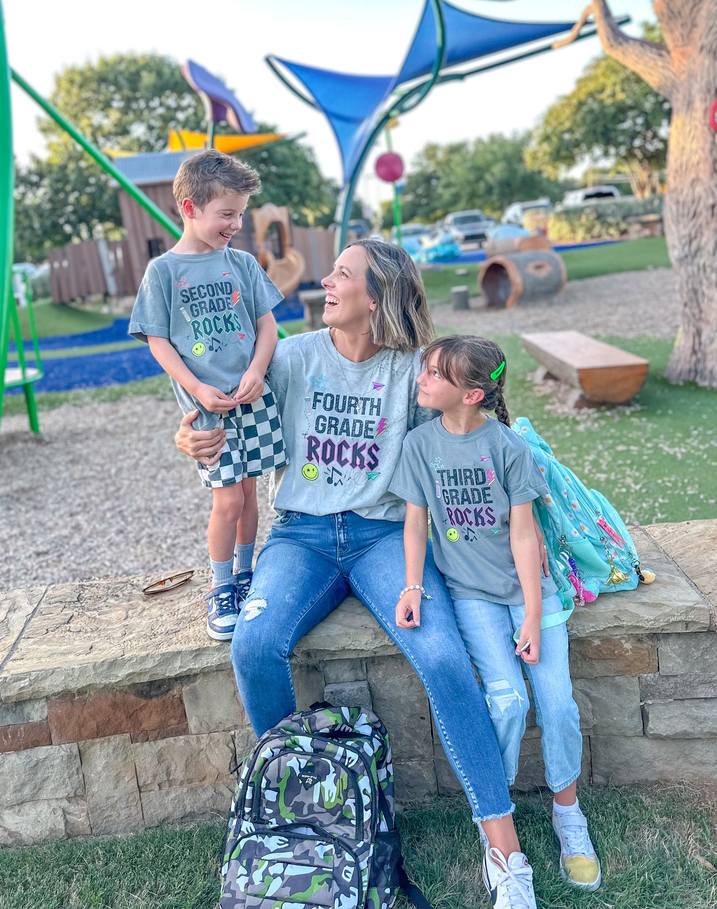 My Grade Level ROCKS (Adult Mineral Wash Tee)