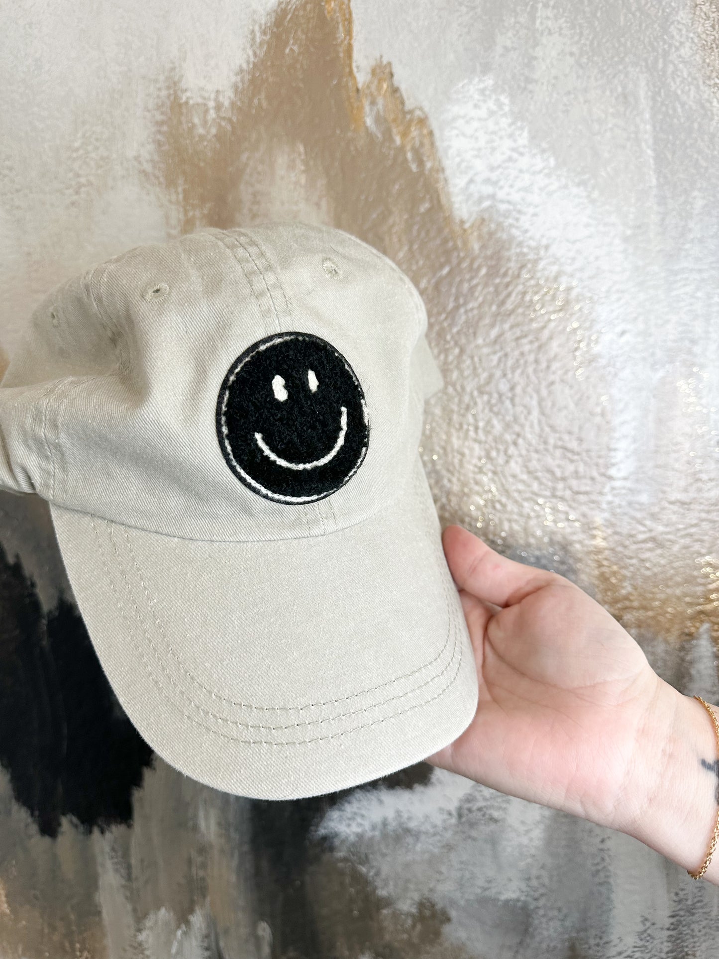 Fuzzy Smiley Face Hat