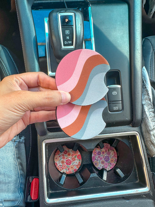 Wavy Retro Car Coasters