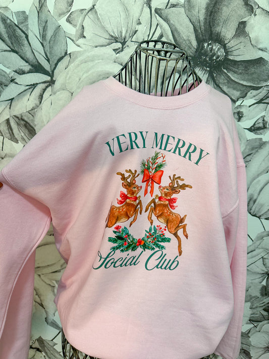 Very Merry Social Club Pullover *LAST ONE*
