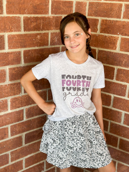Fourth Grade Vibes Stacked Tee