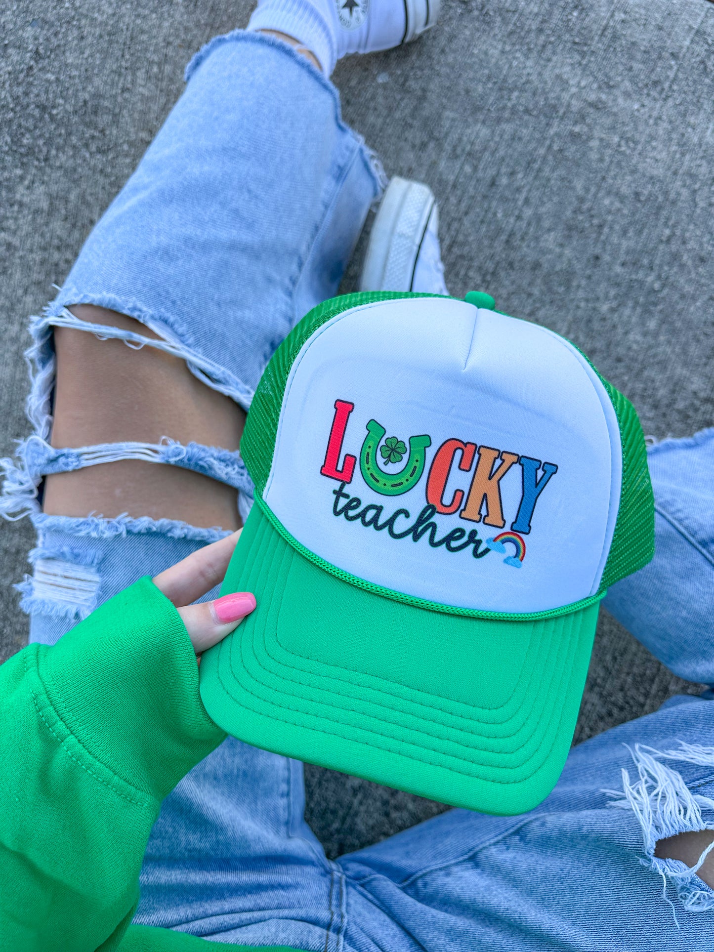 Lucky Teacher Trucker Hat *2 Colors*