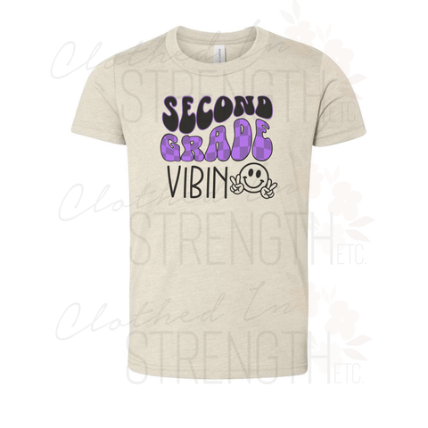 Second Grade Check-My-Vibes Tee