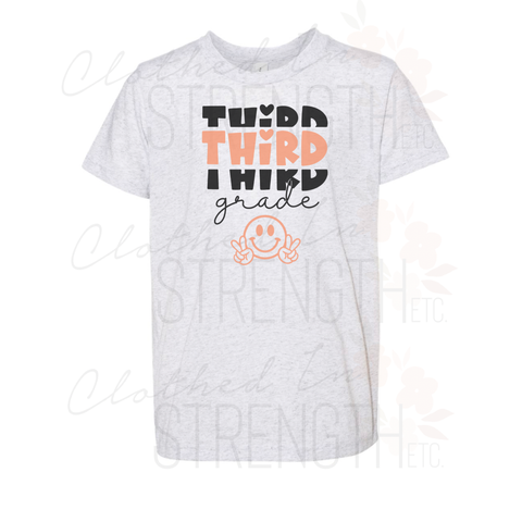 Third Grade Vibes Stacked Tee