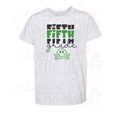 Fifth Grade Vibes Stacked Tee
