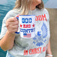 God & Country Blue Handle Mug