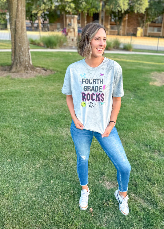 My Grade Level ROCKS (Adult Mineral Wash Tee)