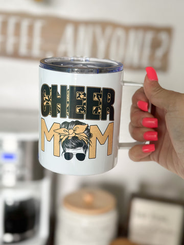 Cheer Mom Travel Tumbler Mug