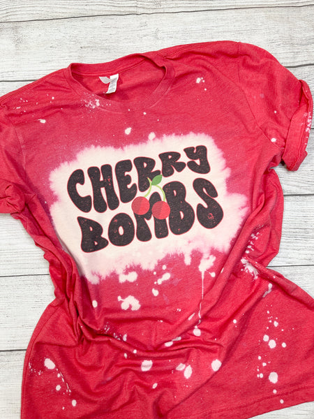 Cherry Bombs Bleached Tee *Pre-order*