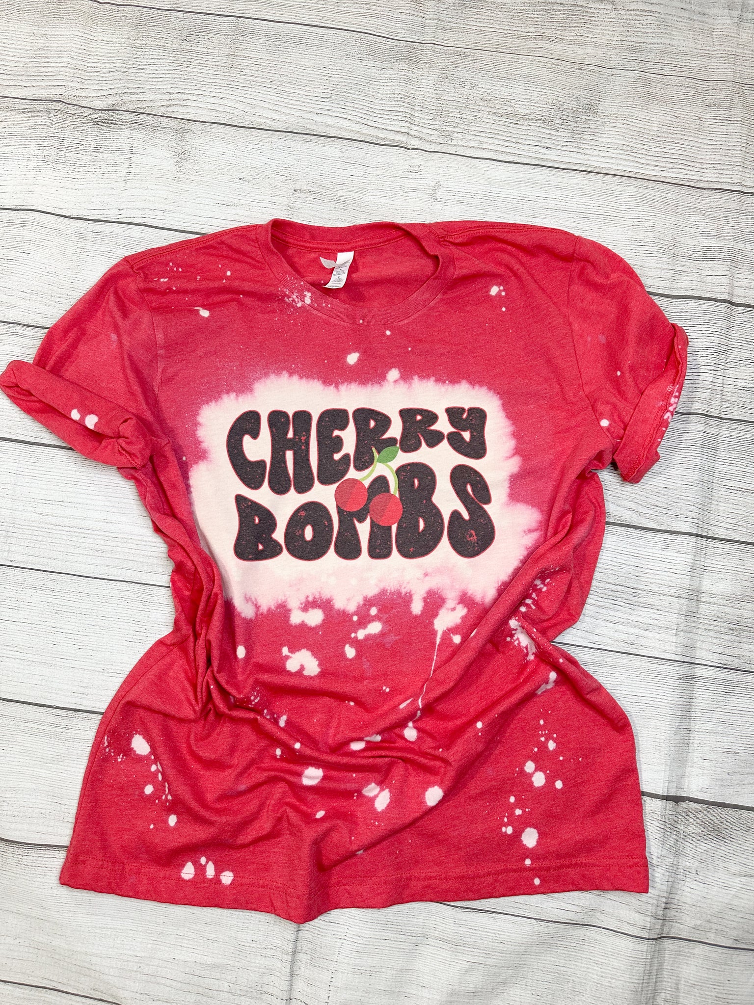 Cherry Bombs Bleached Tee *Pre-order*