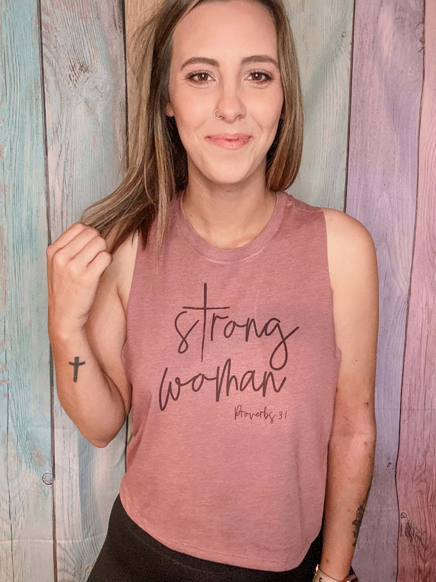 Strong Woman Cropped Tank