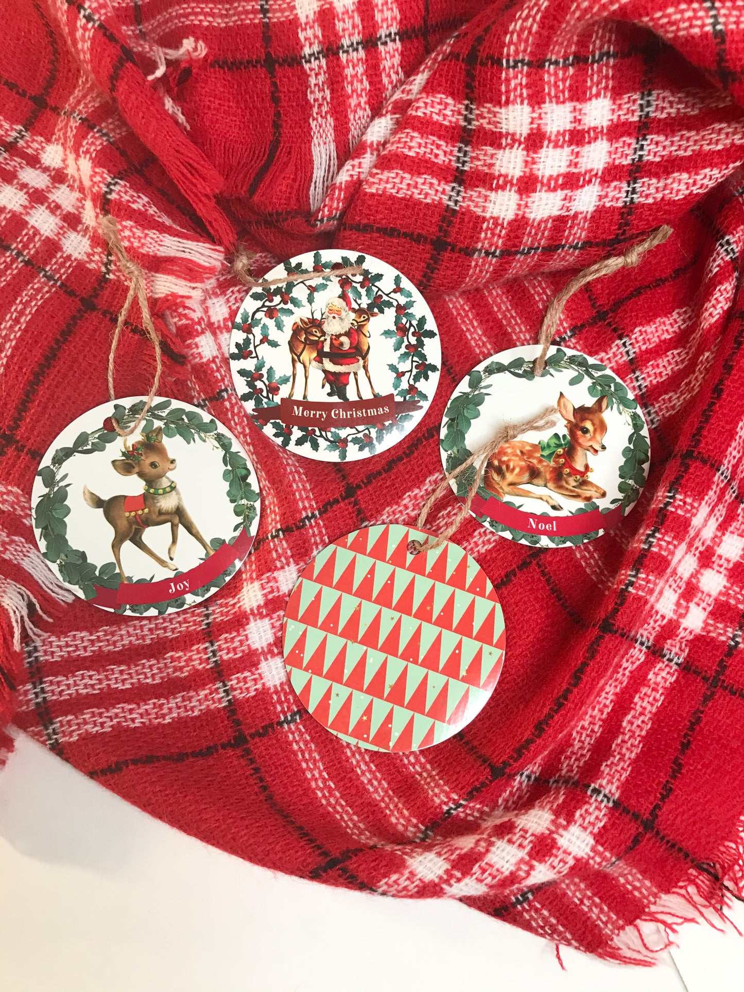 Vintage-Inspired Ornament Set of Four