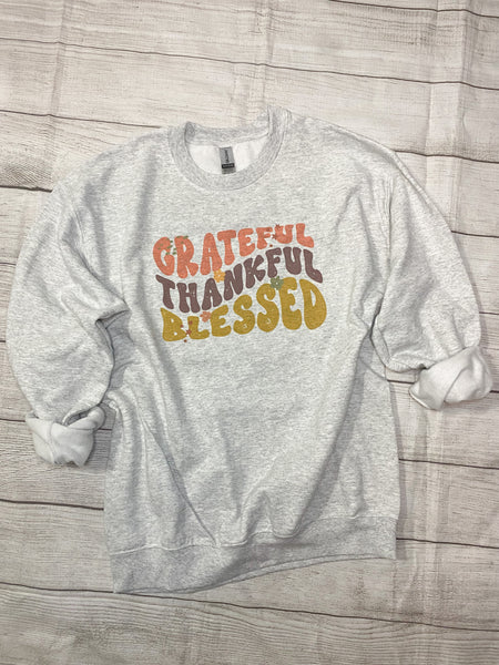 Grateful, Thankful, Blessed Pullover