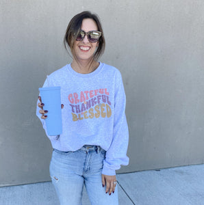 Grateful, Thankful, Blessed Pullover